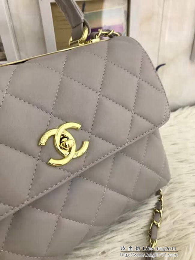 香奈兒CHANEL 92236 2018秋冬小羊皮手提肩背斜背鏈條包 DSC1069